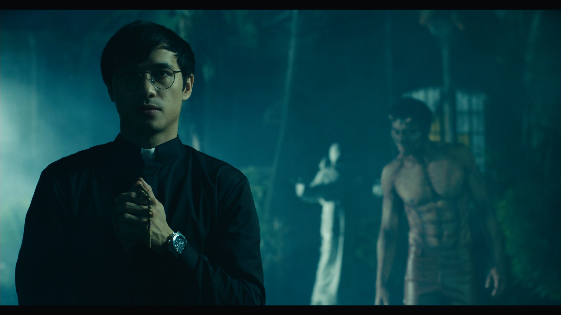 Father Nick and the devil with a well-defined abs played by Anjo Resurreccion