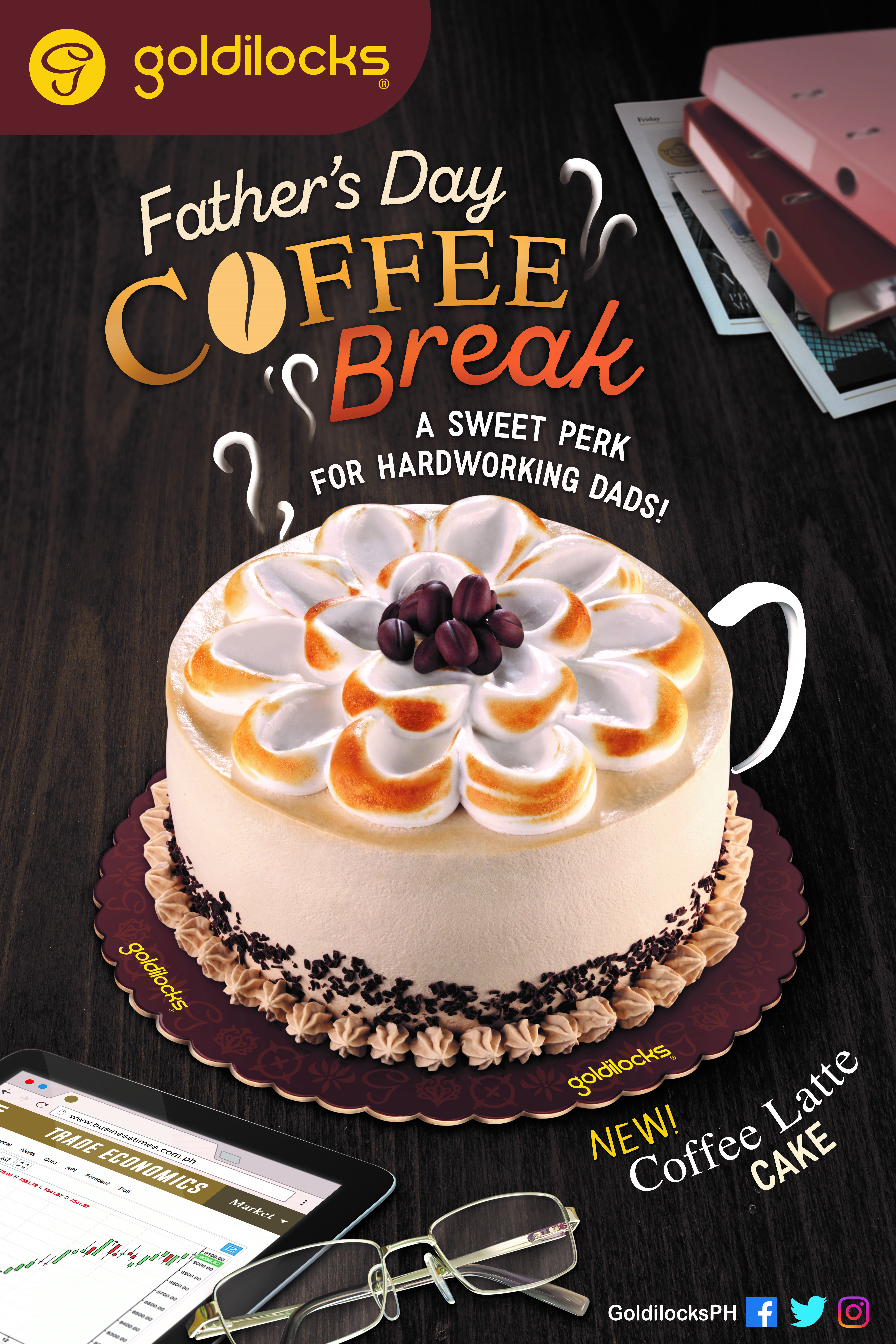 Goldilocks has a special cake for all hard working dad’s out there called the Coffee Latte Cake