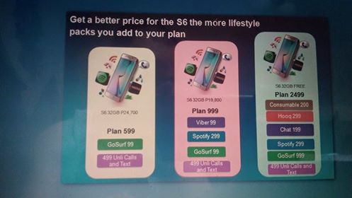 Samsung S6 and S6 Edge available with Globe My Lifestyle Plans